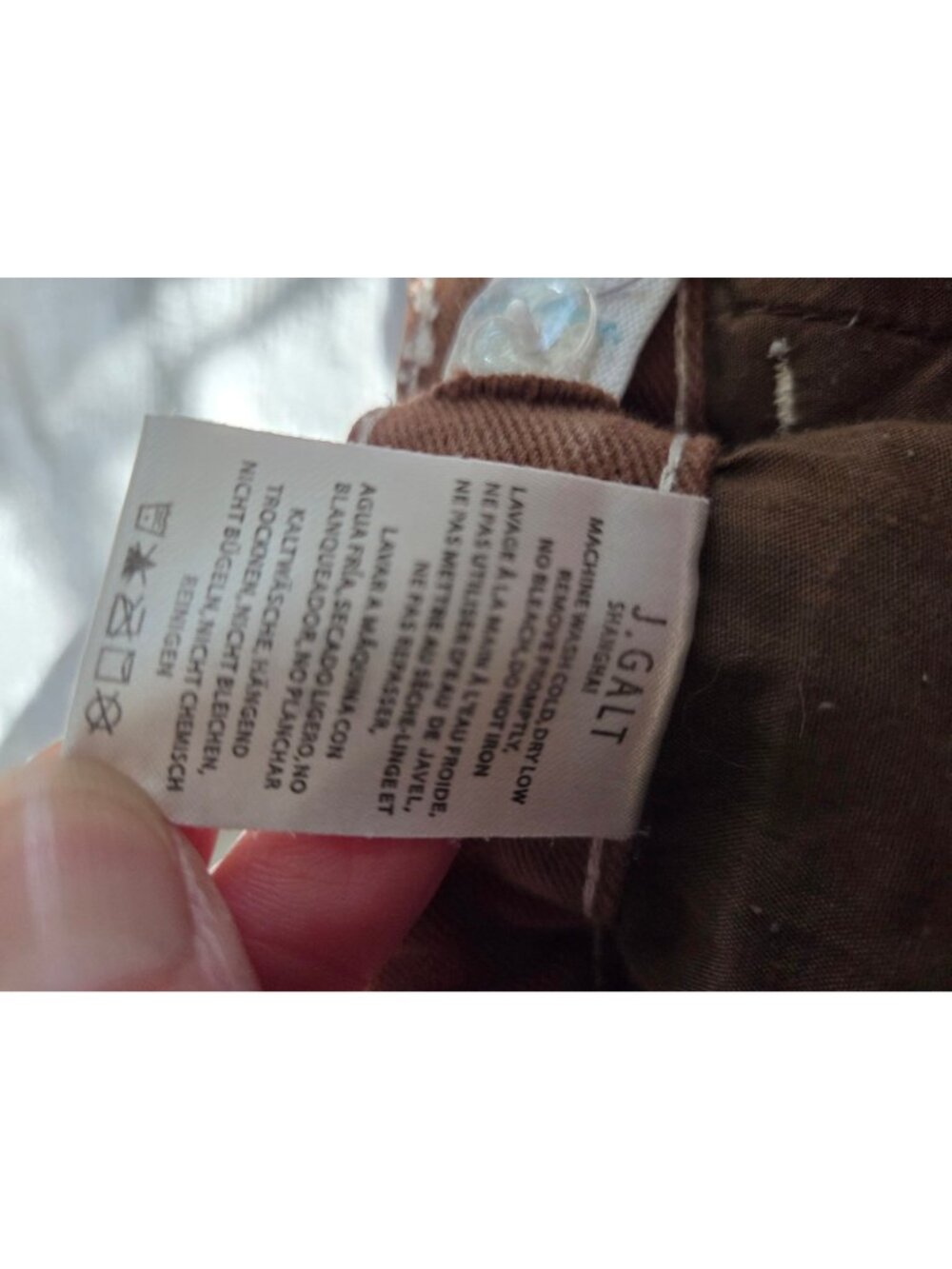 J. Galt Womens Brown Carpenter Pants Size S 100% Cotton Relaxed Fit Denim - Picture 2 of 8